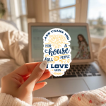 And Thank You For A House Full Of People I Love Amen Stickers | Inspirational quote sticker set, crafted with attention to detail, ideal for planners, journals, notebooks, laptops, phone cases and scrapbooks, making a thoughtful small gift for loved ones. - Image 2