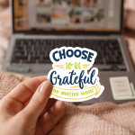 Choose To Be Grateful No Matter What Stickers | Motivational sticker pack, designed with a clean matte look, great for journals, planners, laptops, phone cases, notebooks and craft pages, offering quiet inspiration throughout the day. - Image 2