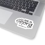 She Is Strong Stickers | Inspirational sticker set, designed with a clean matte look, suitable for notebooks, planners, journals, laptops, phone cases and scrapbooks, adding gentle encouragement to daily routines. - Image 5