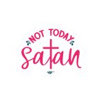Not Today Satan Stickers | Kindness sticker pack, designed with a clean matte look, suitable for notebooks, planners, journals, laptops, phone cases and scrapbooks, bringing subtle motivation to creative spaces.