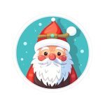 Santa Ver.2 Stickers | Gratitude sticker set, finished with smooth detailed printing, ideal for planners, journals, notebooks, laptops, phone cases and scrapbooks, adding gentle encouragement to daily routines. - Image 4