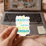 Grateful For Small Things Big Things And Everything In Between Stickers | Kindness sticker pack, printed with a neat and refined appearance, perfect for journals, planners, laptops, notebooks, phone cases and creative projects, supporting personal reflection through simple visuals. - Image 2