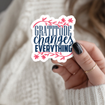 Gratitude Changes Everything Stickers | Inspirational sticker pack, crafted with attention to detail, suitable for notebooks, planners, journals, laptops, phone cases and scrapbooks, offering quiet inspiration throughout the day. - Image 2