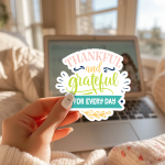 Thankful And Grateful For Everyday Stickers | Kindness sticker pack, designed with a clean matte look, great for journals, planners, laptops, phone cases, notebooks and craft pages, supporting personal reflection through simple visuals. - Image 3