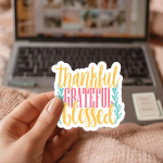 Thankful Grateful Blessed Stickers | Kindness sticker pack, finished with smooth detailed printing, great for journals, planners, laptops, phone cases, notebooks and craft pages, adding gentle encouragement to daily routines. - Image 3