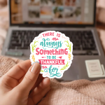There Is Always Something To Be Thankful For Stickers | Inspirational sticker pack, designed with a clean matte look, great for journals, planners, laptops, phone cases, notebooks and craft pages, supporting personal reflection through simple visuals. - Image 2