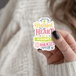 A Grateful Heart Is A Magnet For Miracles Stickers | Gratitude mini decal pack, crafted with attention to detail, suitable for notebooks, planners, journals, laptops, phone cases and scrapbooks, making a thoughtful small gift for loved ones.