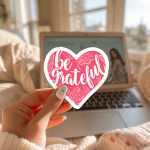Be Grateful Stickers | Gratitude sticker pack, crafted with attention to detail, ideal for planners, journals, notebooks, laptops, phone cases and scrapbooks, bringing subtle motivation to creative spaces.