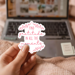 Find Gratitude In All The Moments Stickers | Motivational sticker collection, printed with a neat and refined appearance, great for journals, planners, laptops, phone cases, notebooks and craft pages, bringing subtle motivation to creative spaces. - Image 3