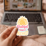 Grateful Thankful Blessed Stickers | Kindness sticker set, printed with a neat and refined appearance, suitable for notebooks, planners, journals, laptops, phone cases and scrapbooks, offering quiet inspiration throughout the day. - Image 3