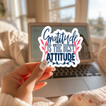 Gratitude Is The Best Attitude Stickers | Faith sticker set, designed with a clean matte look, ideal for planners, journals, notebooks, laptops, phone cases and scrapbooks, supporting personal reflection through simple visuals. - Image 3
