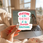 Gratitude Is The Healthiest Of All Human Emotions Stickers | Inspirational sticker collection, made with clear, crisp lettering, perfect for journals, planners, laptops, notebooks, phone cases and creative projects, offering quiet inspiration throughout the day. - Image 2