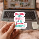 Gratitude Is The Healthiest Of All Human Emotions Stickers | Inspirational sticker collection, made with clear, crisp lettering, perfect for journals, planners, laptops, notebooks, phone cases and creative projects, offering quiet inspiration throughout the day. - Image 3