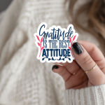 Gratitude Is The Best Attitude Stickers | Faith sticker set, designed with a clean matte look, ideal for planners, journals, notebooks, laptops, phone cases and scrapbooks, supporting personal reflection through simple visuals.