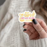 Gratitude When What We Have Is Enough Stickers | Faith sticker pack, printed with a neat and refined appearance, perfect for journals, planners, laptops, notebooks, phone cases and creative projects, bringing subtle motivation to creative spaces. - Image 3