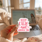 Keep Calm And Gobble On Stickers | Inspirational sticker set, printed with a neat and refined appearance, great for journals, planners, laptops, phone cases, notebooks and craft pages, offering quiet inspiration throughout the day.
