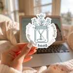 April Showers Bring May Flowers Stickers | Gratitude quote sticker set, finished with smooth detailed printing, ideal for planners, journals, notebooks, laptops, phone cases and scrapbooks, supporting personal reflection through simple visuals.