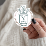 April Showers Bring May Flowers Stickers | Gratitude quote sticker set, finished with smooth detailed printing, ideal for planners, journals, notebooks, laptops, phone cases and scrapbooks, supporting personal reflection through simple visuals. - Image 3