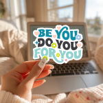 Be You Do You For You Stickers | Inspirational mini decal pack, printed with a neat and refined appearance, suitable for notebooks, planners, journals, laptops, phone cases and scrapbooks, adding gentle encouragement to daily routines. - Image 2