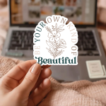 Be Your Own Kind Of Beautiful Stickers | Kindness mini decal pack, printed with a neat and refined appearance, ideal for planners, journals, notebooks, laptops, phone cases and scrapbooks, offering quiet inspiration throughout the day.