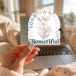 Be Your Own Kind Of Beautiful Stickers | Kindness mini decal pack, printed with a neat and refined appearance, ideal for planners, journals, notebooks, laptops, phone cases and scrapbooks, offering quiet inspiration throughout the day. - Image 2