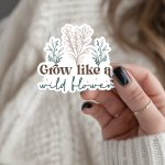 Grow Like A Wildflower Stickers | Kindness sticker pack, crafted with attention to detail, perfect for journals, planners, laptops, notebooks, phone cases and creative projects, bringing subtle motivation to creative spaces.