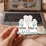Grow Like A Wildflower Stickers | Kindness sticker pack, crafted with attention to detail, perfect for journals, planners, laptops, notebooks, phone cases and creative projects, bringing subtle motivation to creative spaces. - Image 3