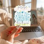 Don'T Forget Give Yourself Time To Grow You Are Worth It Stickers | Kindness sticker pack, crafted with attention to detail, perfect for journals, planners, laptops, notebooks, phone cases and creative projects, making a thoughtful small gift for loved ones.