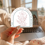 I Am Becoming The Best Version Of Myself Stickers | Faith quote sticker set, made with clear, crisp lettering, perfect for journals, planners, laptops, notebooks, phone cases and creative projects, making a thoughtful small gift for loved ones. - Image 2