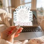Live Life In Full Bloom Stickers | Motivational sticker collection, made with clear, crisp lettering, ideal for planners, journals, notebooks, laptops, phone cases and scrapbooks, offering quiet inspiration throughout the day. - Image 3