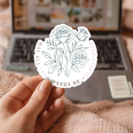 May All Your Weeds Be Wildflowers Stickers | Gratitude mini decal pack, finished with smooth detailed printing, great for journals, planners, laptops, phone cases, notebooks and craft pages, offering quiet inspiration throughout the day. - Image 2