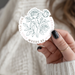 May All Your Weeds Be Wildflowers Stickers | Gratitude mini decal pack, finished with smooth detailed printing, great for journals, planners, laptops, phone cases, notebooks and craft pages, offering quiet inspiration throughout the day. - Image 3