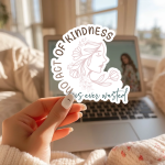 No Act Of Kindness Is Ever Wasted Stickers | Inspirational sticker set, printed with a neat and refined appearance, perfect for journals, planners, laptops, notebooks, phone cases and creative projects, bringing subtle motivation to creative spaces.