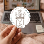 No One Is You And That Is Your Power Stickers | Kindness sticker set, made with clear, crisp lettering, perfect for journals, planners, laptops, notebooks, phone cases and creative projects, offering quiet inspiration throughout the day.