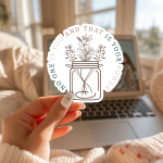 No One Is You And That Is Your Power Stickers | Kindness sticker set, made with clear, crisp lettering, perfect for journals, planners, laptops, notebooks, phone cases and creative projects, offering quiet inspiration throughout the day. - Image 2