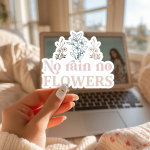 No Rain No Flowers Stickers | Gratitude sticker collection, crafted with attention to detail, great for journals, planners, laptops, phone cases, notebooks and craft pages, adding gentle encouragement to daily routines. - Image 3