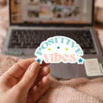 Positive Vibes Stickers | Motivational sticker set, designed with a clean matte look, ideal for planners, journals, notebooks, laptops, phone cases and scrapbooks, supporting personal reflection through simple visuals. - Image 2