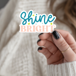 Shine Bright Stickers | Motivational sticker pack, crafted with attention to detail, suitable for notebooks, planners, journals, laptops, phone cases and scrapbooks, adding gentle encouragement to daily routines. - Image 2