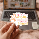 End The Stigma Mental Health Matters Stickers | Motivational sticker pack, finished with smooth detailed printing, suitable for notebooks, planners, journals, laptops, phone cases and scrapbooks, supporting personal reflection through simple visuals. - Image 3