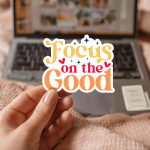 Focus On The Good Stickers | Gratitude sticker pack, designed with a clean matte look, suitable for notebooks, planners, journals, laptops, phone cases and scrapbooks, offering quiet inspiration throughout the day. - Image 2