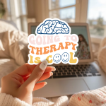 Going To Therapy Is Cool Stickers | Inspirational sticker collection, printed with a neat and refined appearance, great for journals, planners, laptops, phone cases, notebooks and craft pages, offering quiet inspiration throughout the day. - Image 2