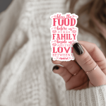 Bless The Food Before Us The Family Beside Us Stickers | Inspirational sticker collection, made with clear, crisp lettering, perfect for journals, planners, laptops, notebooks, phone cases and creative projects, making a thoughtful small gift for loved ones. - Image 2
