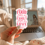 Bless The Food Before Us The Family Beside Us Stickers | Inspirational sticker collection, made with clear, crisp lettering, perfect for journals, planners, laptops, notebooks, phone cases and creative projects, making a thoughtful small gift for loved ones. - Image 3