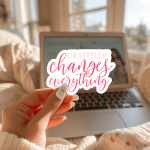 Gratitude Changes Everything Stickers | Kindness sticker pack, printed with a neat and refined appearance, suitable for notebooks, planners, journals, laptops, phone cases and scrapbooks, making a thoughtful small gift for loved ones. - Image 2
