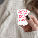 Gratitude Helps You Fall In Love With The Life You Already Have Stickers | Faith sticker set, designed with a clean matte look, great for journals, planners, laptops, phone cases, notebooks and craft pages, supporting personal reflection through simple visuals. - Image 2