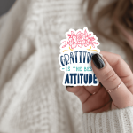 Gratitude Is The Best Attitude Stickers | Motivational sticker collection, finished with smooth detailed printing, great for journals, planners, laptops, phone cases, notebooks and craft pages, supporting personal reflection through simple visuals. - Image 3