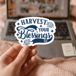 Harvest Your Blessings Stickers | Motivational mini decal pack, printed with a neat and refined appearance, ideal for planners, journals, notebooks, laptops, phone cases and scrapbooks, supporting personal reflection through simple visuals. - Image 2