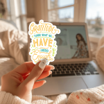 Gratitude Turns What We Have Into Enough Stickers | Kindness mini decal pack, finished with smooth detailed printing, great for journals, planners, laptops, phone cases, notebooks and craft pages, supporting personal reflection through simple visuals.