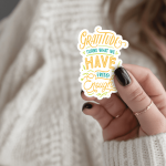 Gratitude Turns What We Have Into Enough Stickers | Kindness mini decal pack, finished with smooth detailed printing, great for journals, planners, laptops, phone cases, notebooks and craft pages, supporting personal reflection through simple visuals. - Image 2