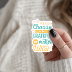 We Can Choose To Be Grateful No Matter What Stickers | Faith sticker pack, crafted with attention to detail, great for journals, planners, laptops, phone cases, notebooks and craft pages, supporting personal reflection through simple visuals. - Image 2